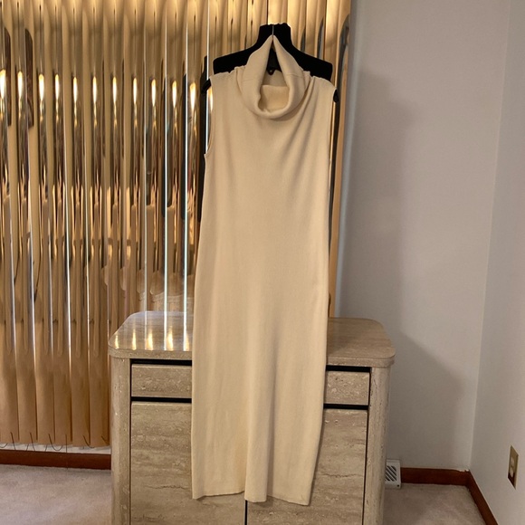 Zara Dresses & Skirts - Zara Maxi Cream Cow Neck Dress, Excellent Condition, see measurements in photos